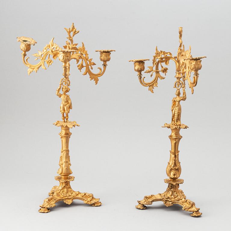 A pair of neo-rokoko candelabra from the second half of 19th century.