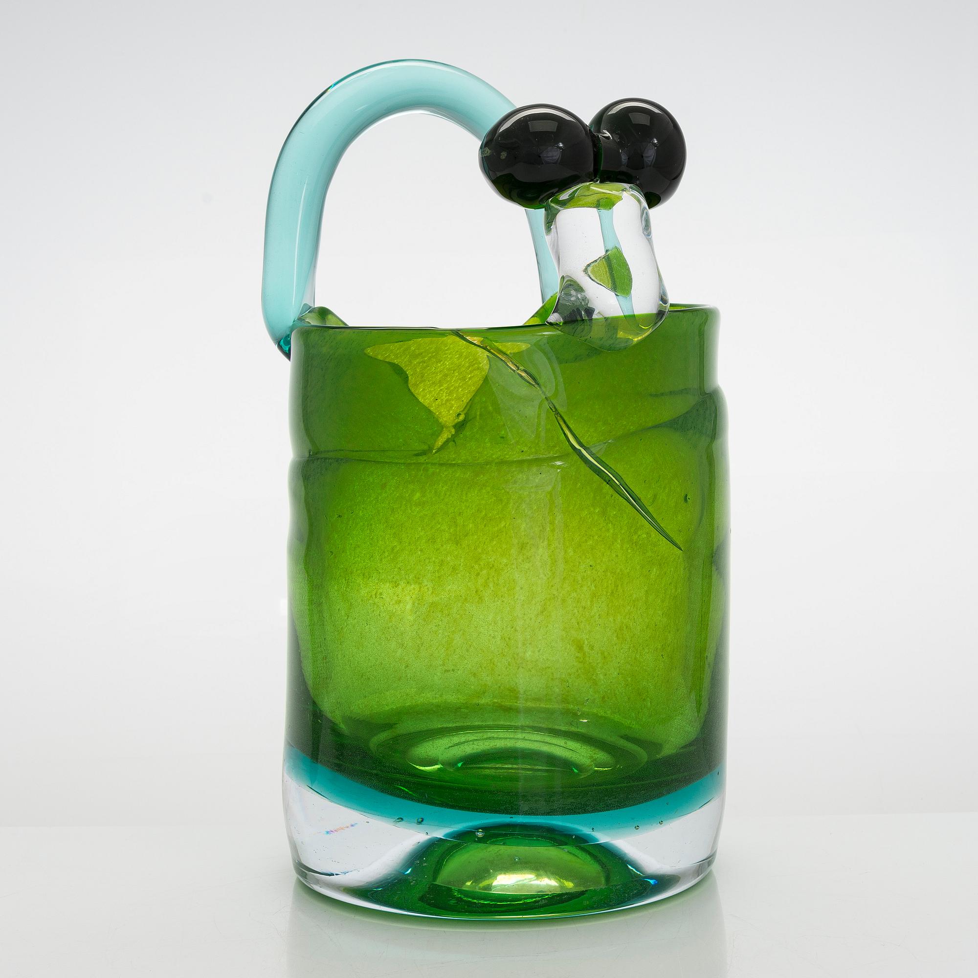 Oiva Toikka, "Pampula" malja / veistos, signeerattu Oiva Toikka Nuutajärvi Notsjö.