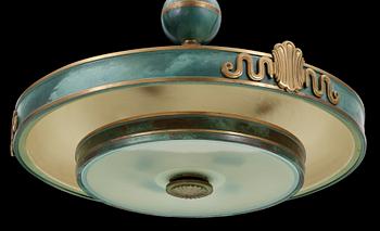 TAKLAMPA, art deco, möjl Böhlmarks, 1930-tal. H ca58.