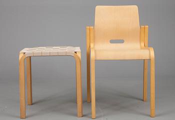 PALL,"Y 61", björk, Alvar Aalto, Artek, samt STOL, 1900-talets slut.