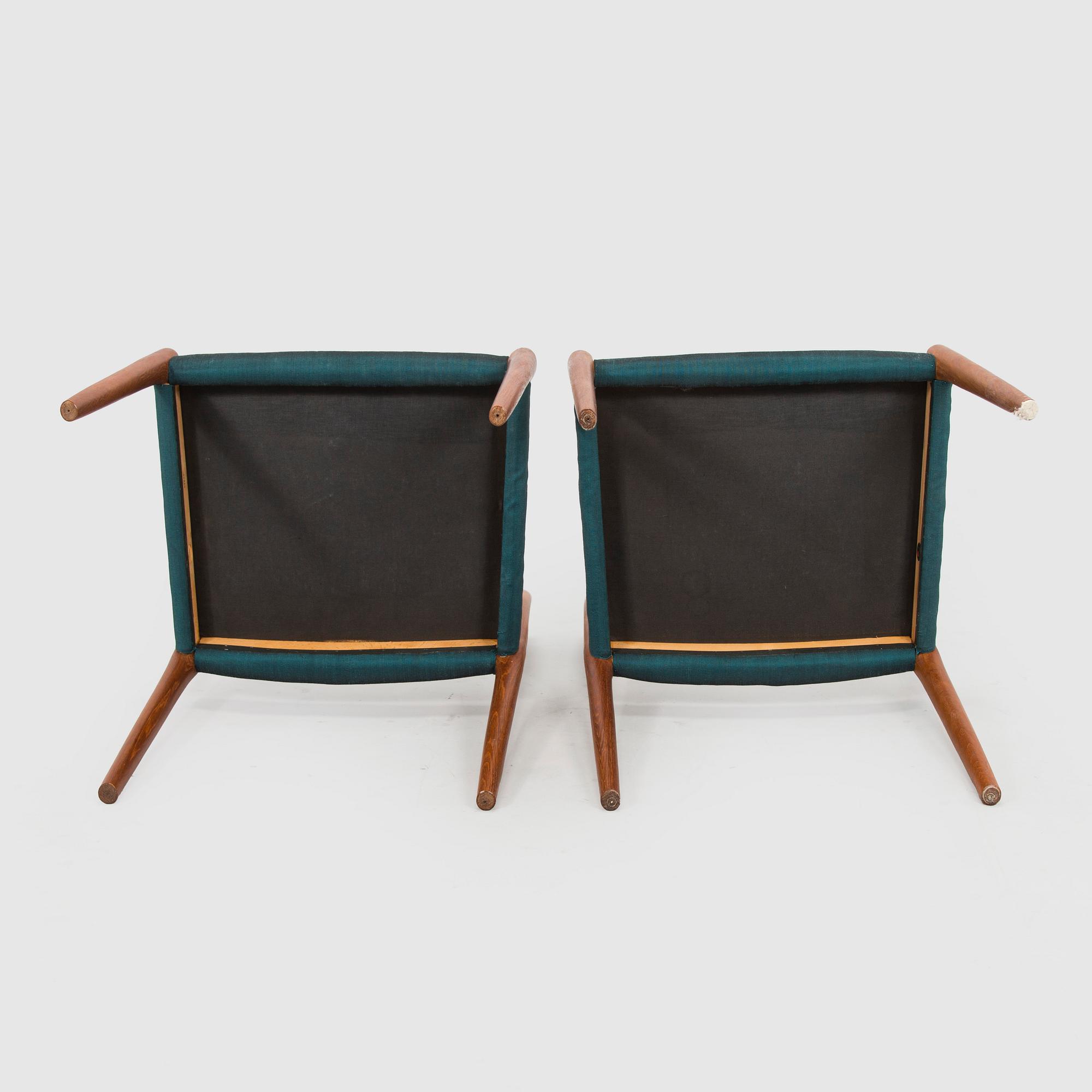 Niels Otto Møller, tuoleja, 6 kpl, malli 77, J.L. Møllers Møbelfabrik, Tanska, 1960-luku.