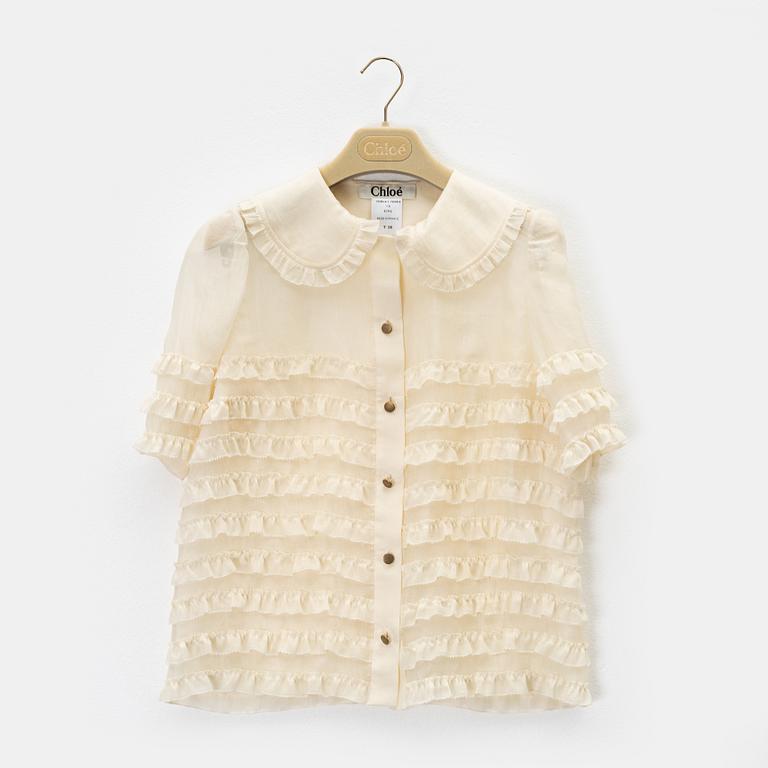 Chloé, a silk blouse, size 38.