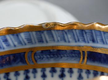 PARTI PORSLIN, 9 delar, Kina, 1700- och 1800-tal.