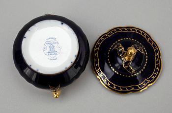 CREMEKOPPAR, 6 st, porslin, Limoges, Frankrike, 1900-tal.