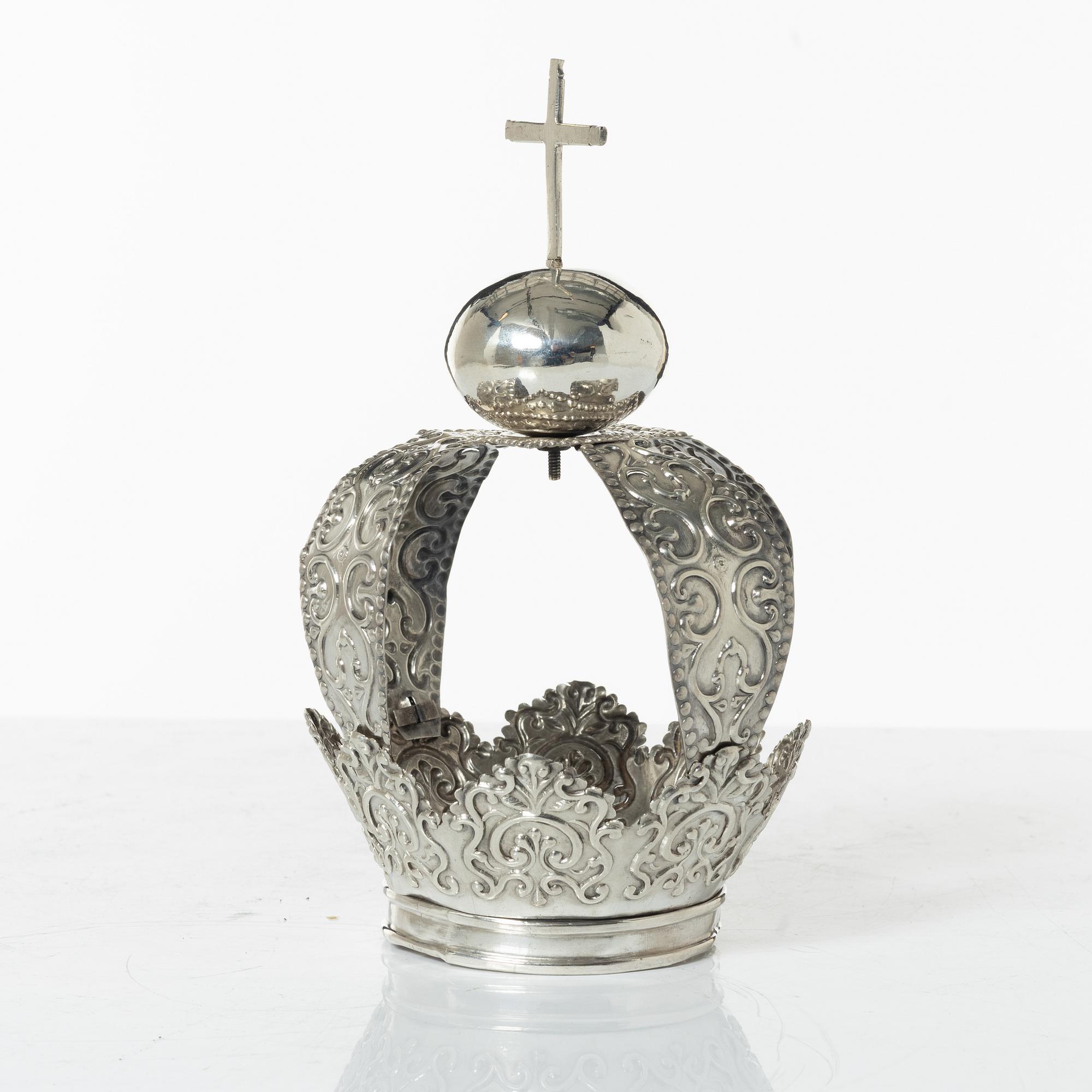 Madonnakrona, silver, Sydeuropa, 1800-tal eller äldre.