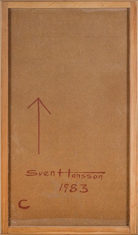 SVEN HANSSON, oil on panel, signed and dated 1983 à tergo.