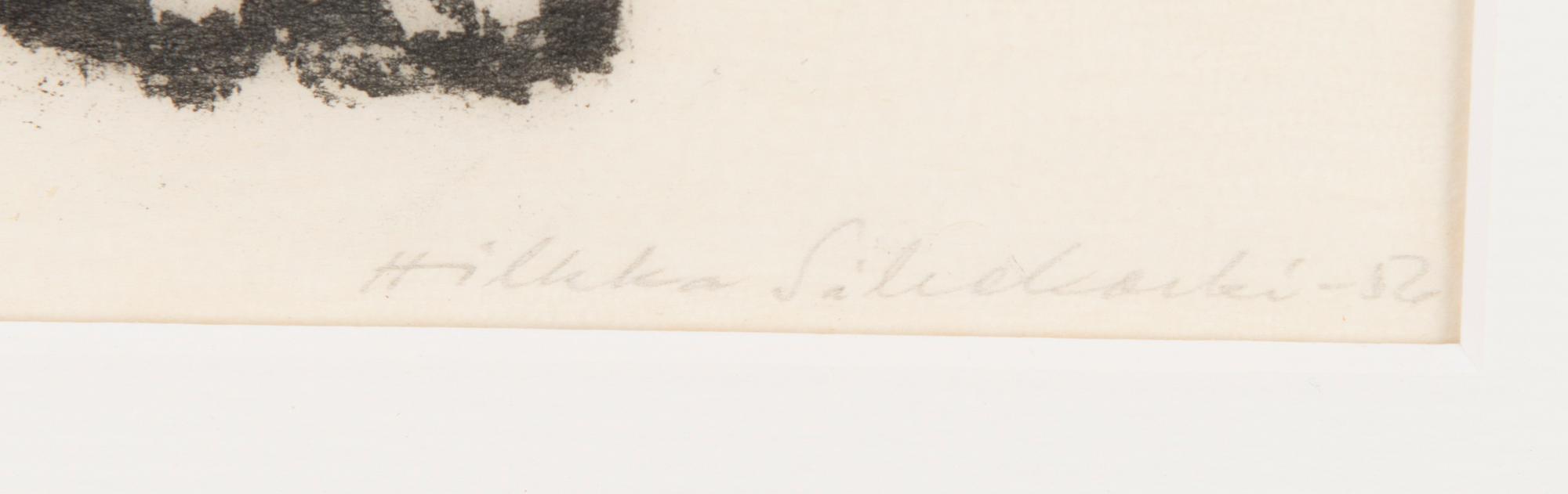 HILKKA SILVEKOSKI, 2 kpl puupiirroksia, signeeratut ja päivätyt -52/-56.