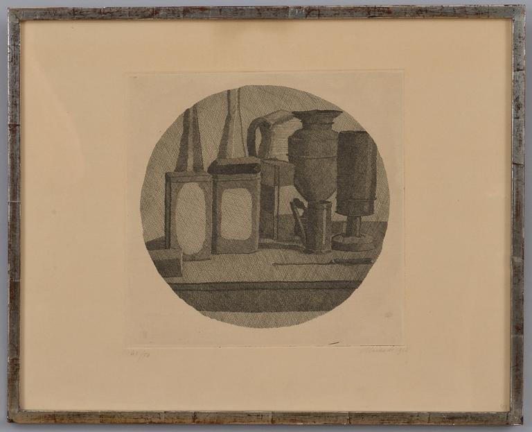 Giorgio Morandi, "NATURA MORTA IN UN TONDO".