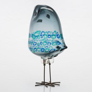 Alessandro Pianon,  "Pulcino", skulptur, glas, Vistosi, Murano, Italien 1960-tal.