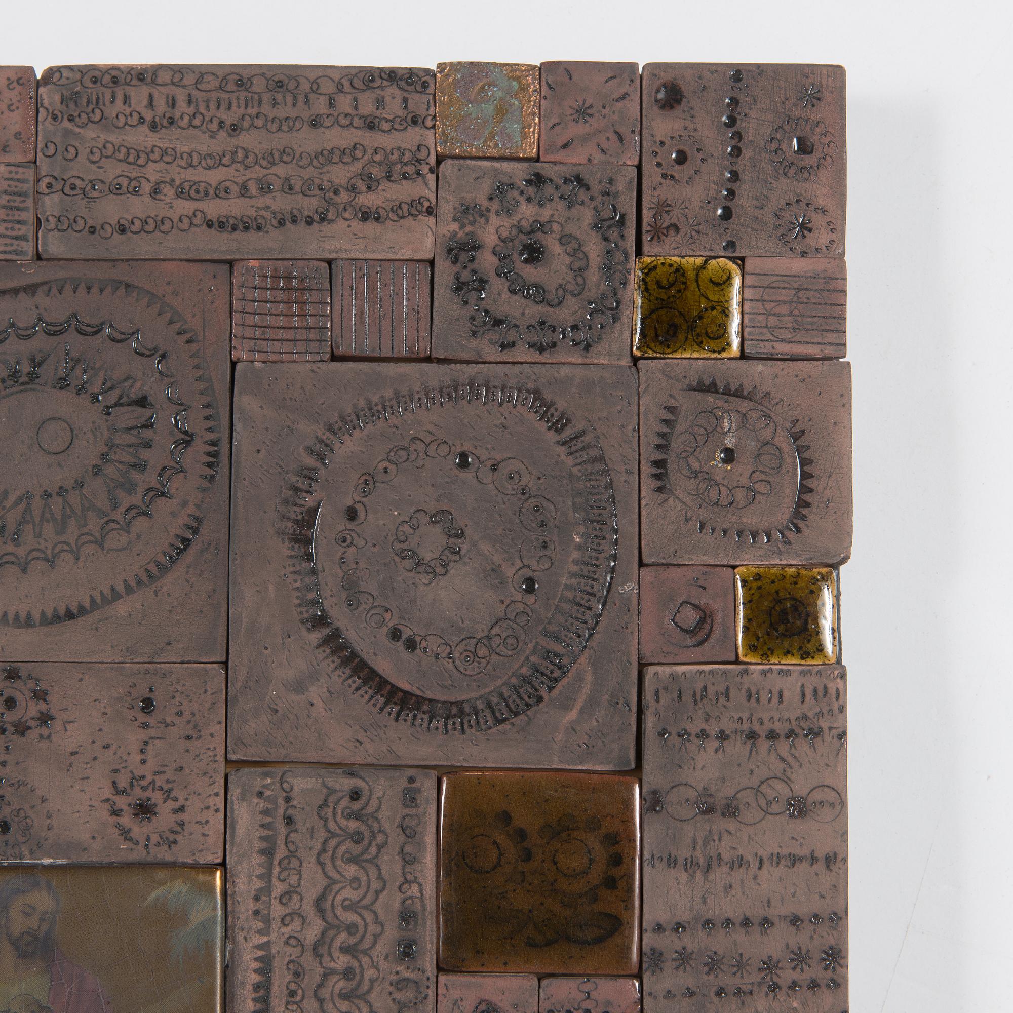 Rut Bryk, relief, signed a tergo.