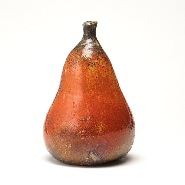 Hans Hedberg, A Hans Hedberg faience sculpture of a pear, Biot, France.