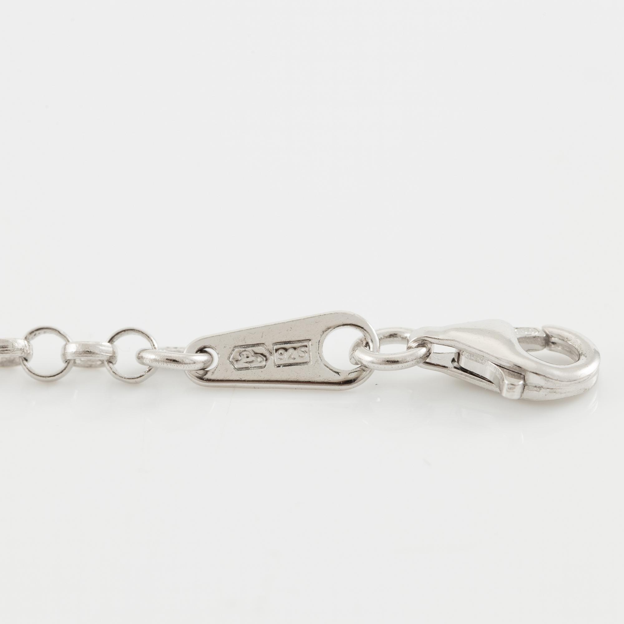 Tapio Wirkkala, pendant with chain "Silvermoon", sterling silver, for Kultakeskus.
