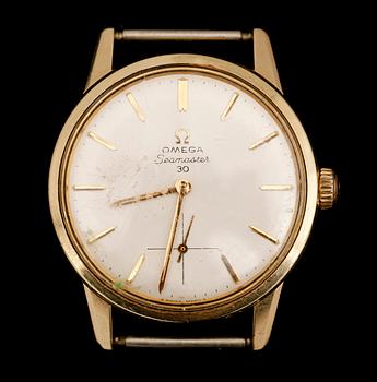 HERRARMBANDSUR, guld på stål, Omega Seamaster 30.
