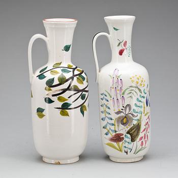 KANNOR, stengods, 2 st. Stig Lindberg, Gustavsberg studio.