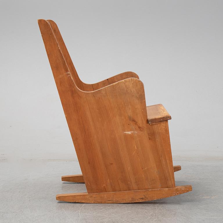 Axel Einar Hjorth, a rocking chair, version of the  "Lovö" model, mid 1900's.
