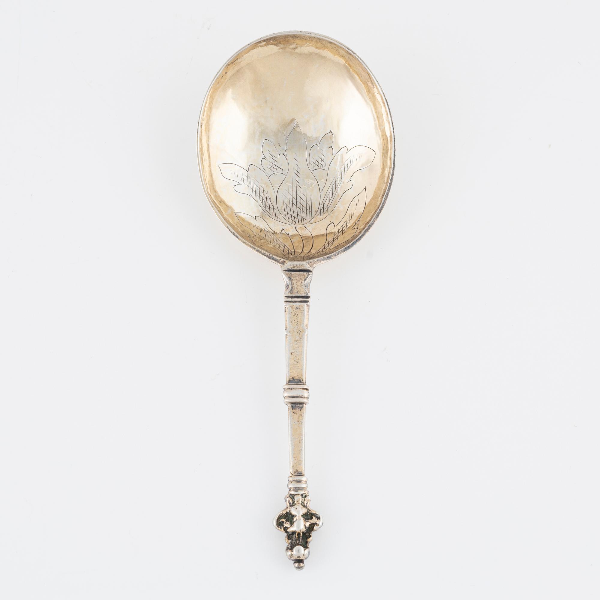 A Swedish Silver Spoon, mark of Henrik Nourin, Norrköping 1742.
