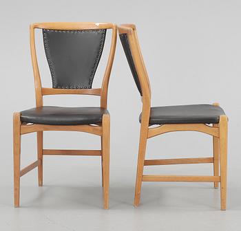 STOLAR samt KARMSTOLAR, 4 + 4, David Rosén, 1950/60-tal.