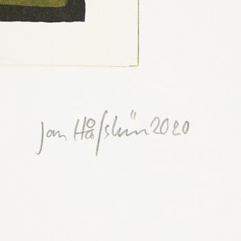 Jan Håfström, etching in colours, 2020, signed 16/50.