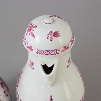 TE/KAFFESERVIS, 18 delar, porslin, Meissen.