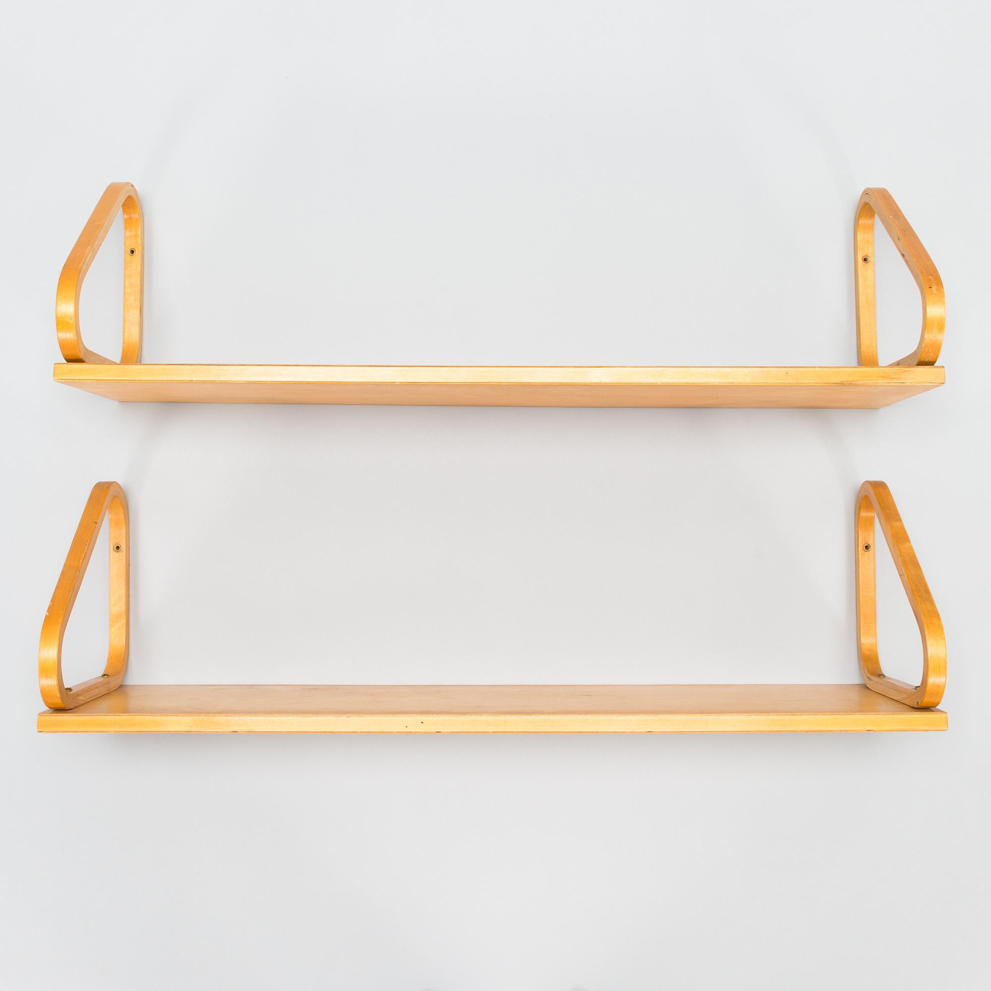 ALVAR AALTO, hyllyjä, 2 kpl, 112B, Artek 1900-luvun puoliväli.