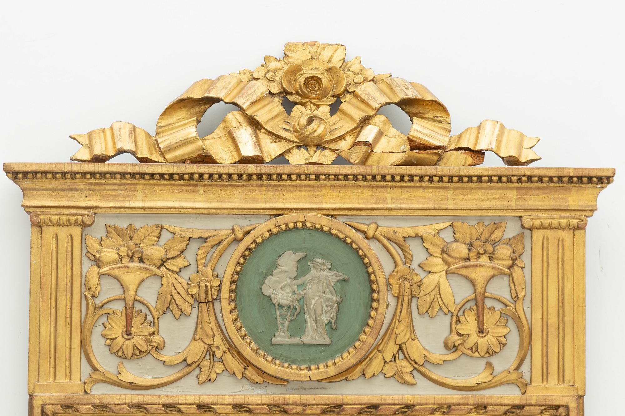 Mirror, late Gustavian, circa 1800.