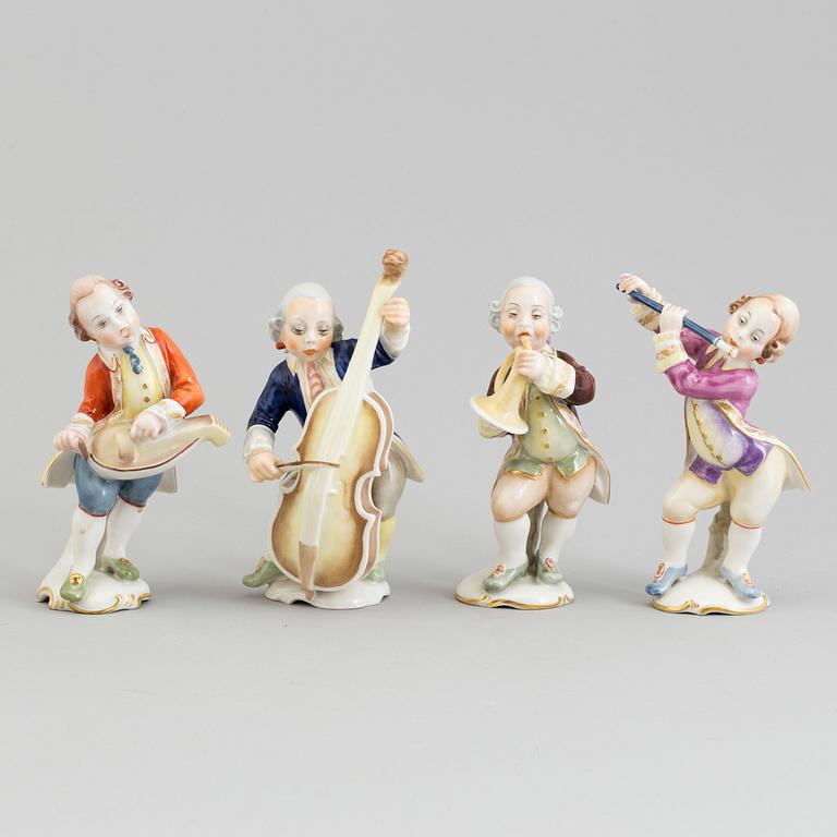 A group of four Hutschenreuter porcelain figurines, Germany, 1950/60's.