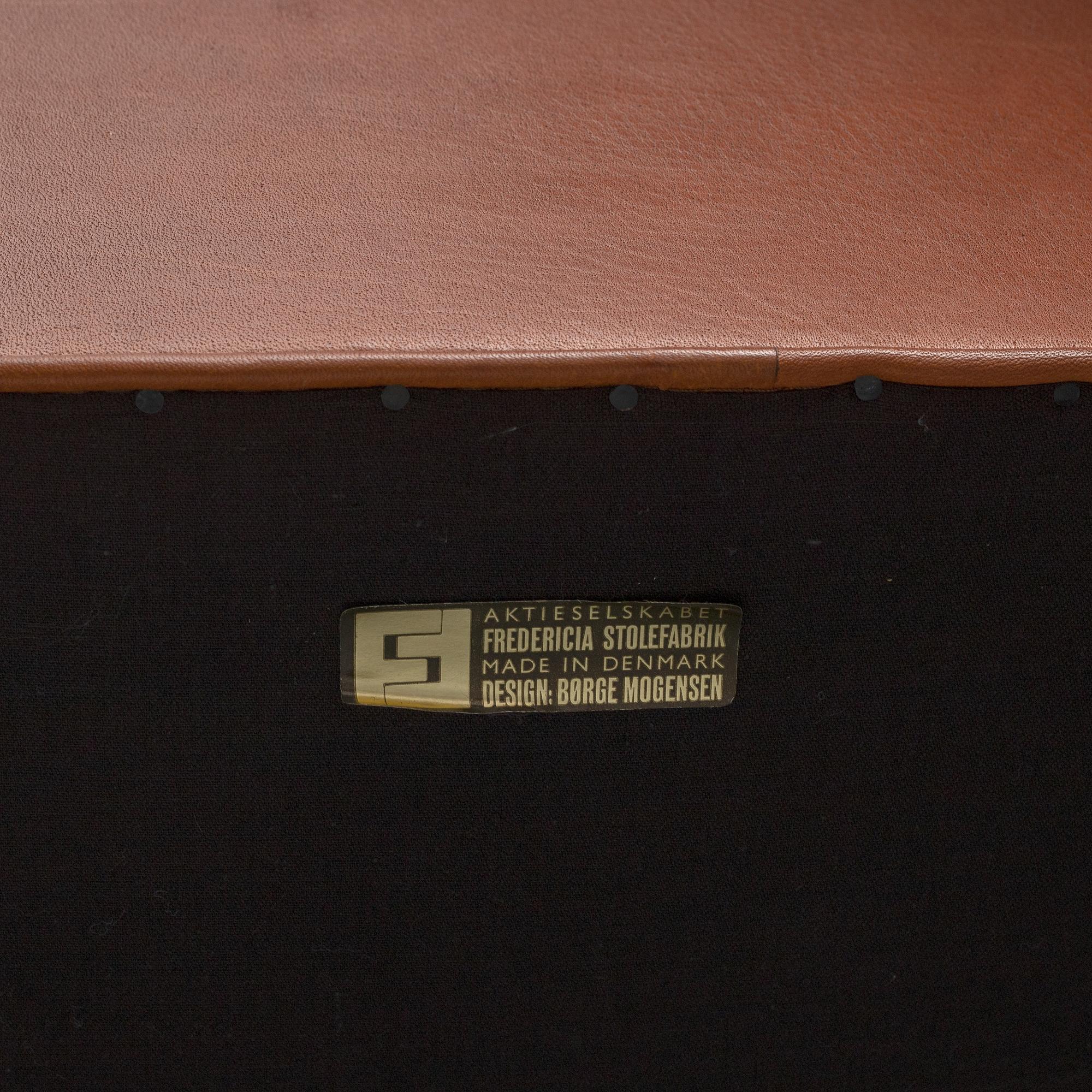 Børge Mogensen, a model 2213 sofa, Fredericia Stolefabrik, Denmark.