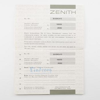 Zenith, El Primero, ChronoMaster, "Triple Calendar Moonphase", chronograph, ca 2002.