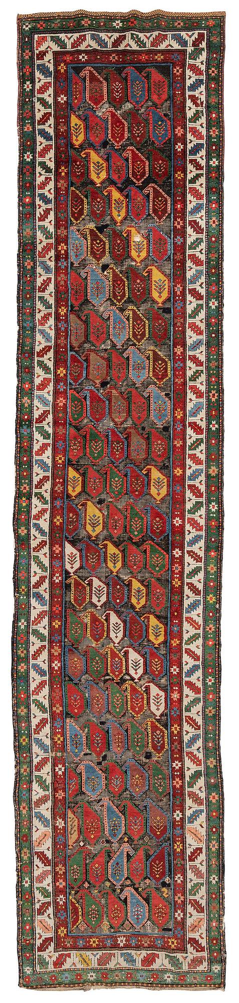 A Kazak runner, southern Caucasus, c. 530 x 110 cm.