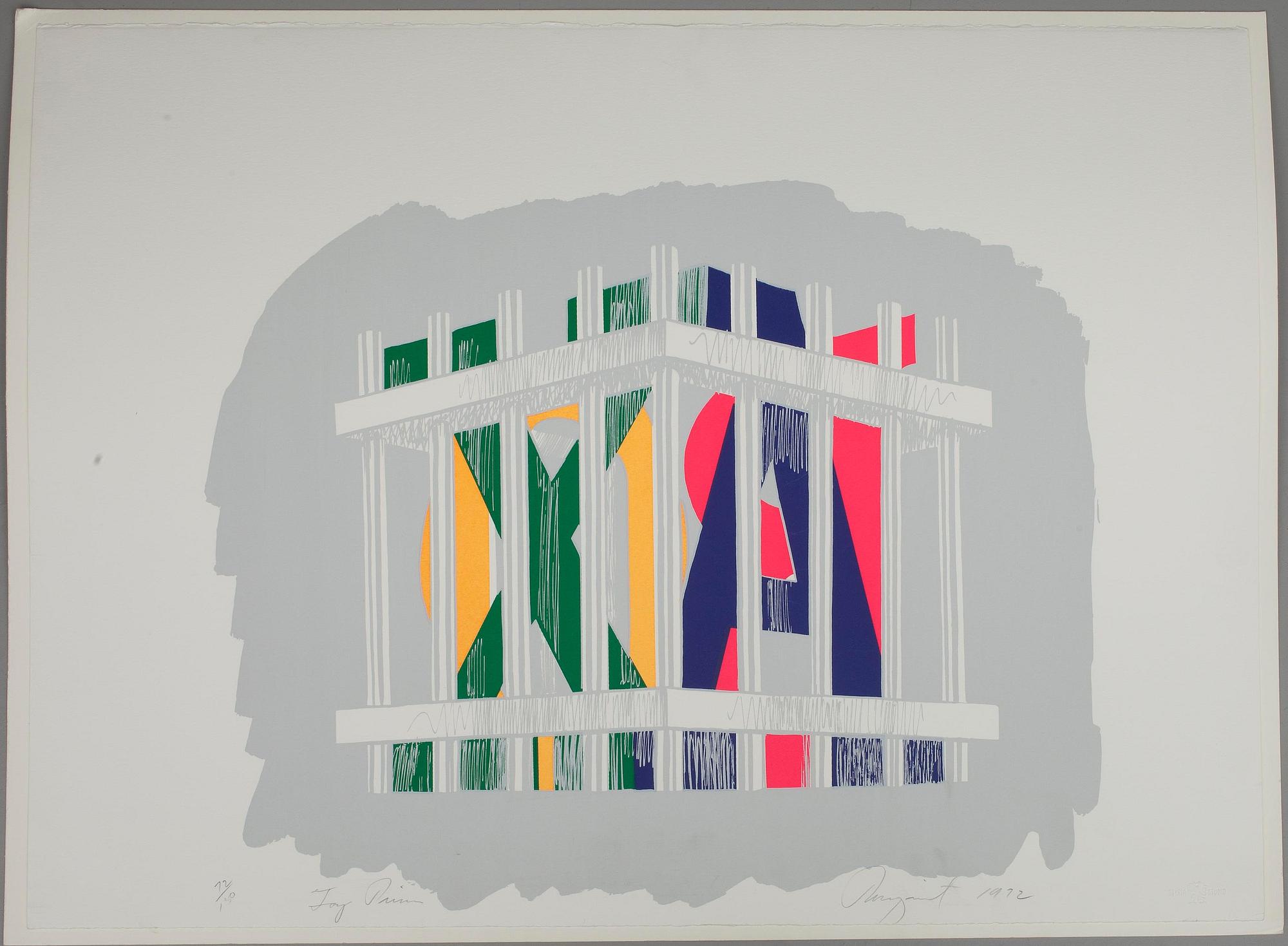 JAMES ROSENQUIST, serigrafi, signerad och daterad 1972, numrerad 72/150.