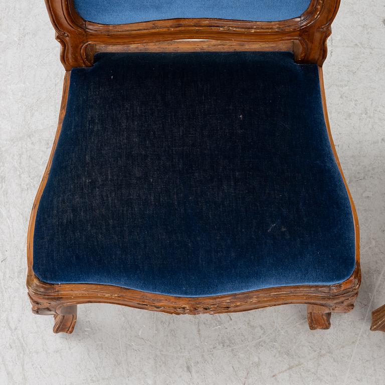 Stolar, ett par, Louis XV, Frankrike, 1700-tal.