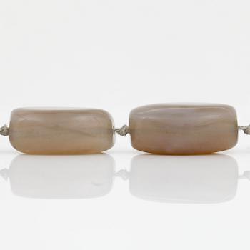 COLLIER, silver och agater, Åke Strömdahl, Stockholm, 1960.