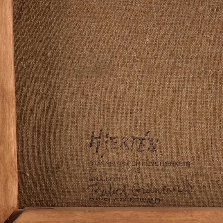 Sigrid Hjertén, Röd båt - utsikt från ateljén mot Stadsgårdskajen, Stockholm.