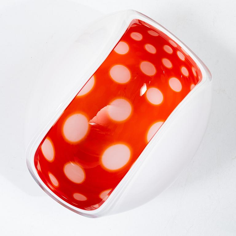 Lena Bergström, skål, glas, Orrefors, limited edition 1-10, 2004.