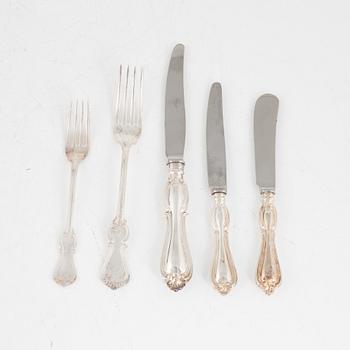 A 42-piece silver cutlery set, 'Olga', GAB, Eskilstuna, 1969-77.