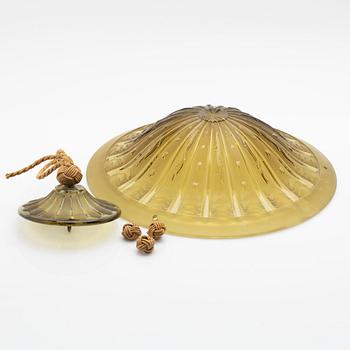 Edvin Ollers, taklampsdelar, Elme glasbruk, 1920-30-tal.