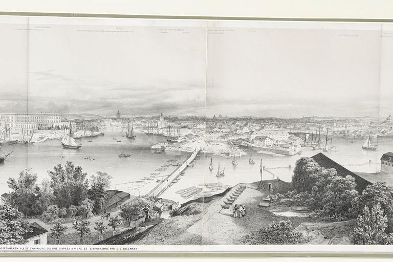 Carl-Johan Billmark, "Panorama de Stockholm pris de la Coupole de l'Eglise de Skeppsholmen".