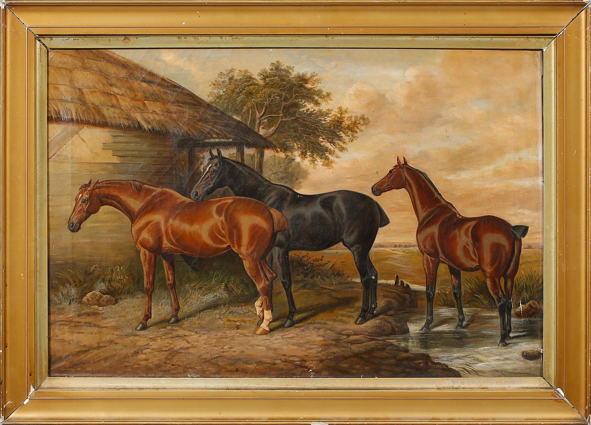 OKÄND KONSTNÄR, olja på duk, osignerad, 1900-talets första hälft.