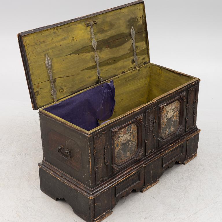 A Tyroler rococo painted 'Bauerntruhe' chest, later part 18th century.