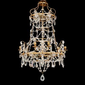 A Gustavian late 18th century six-light chandelier.