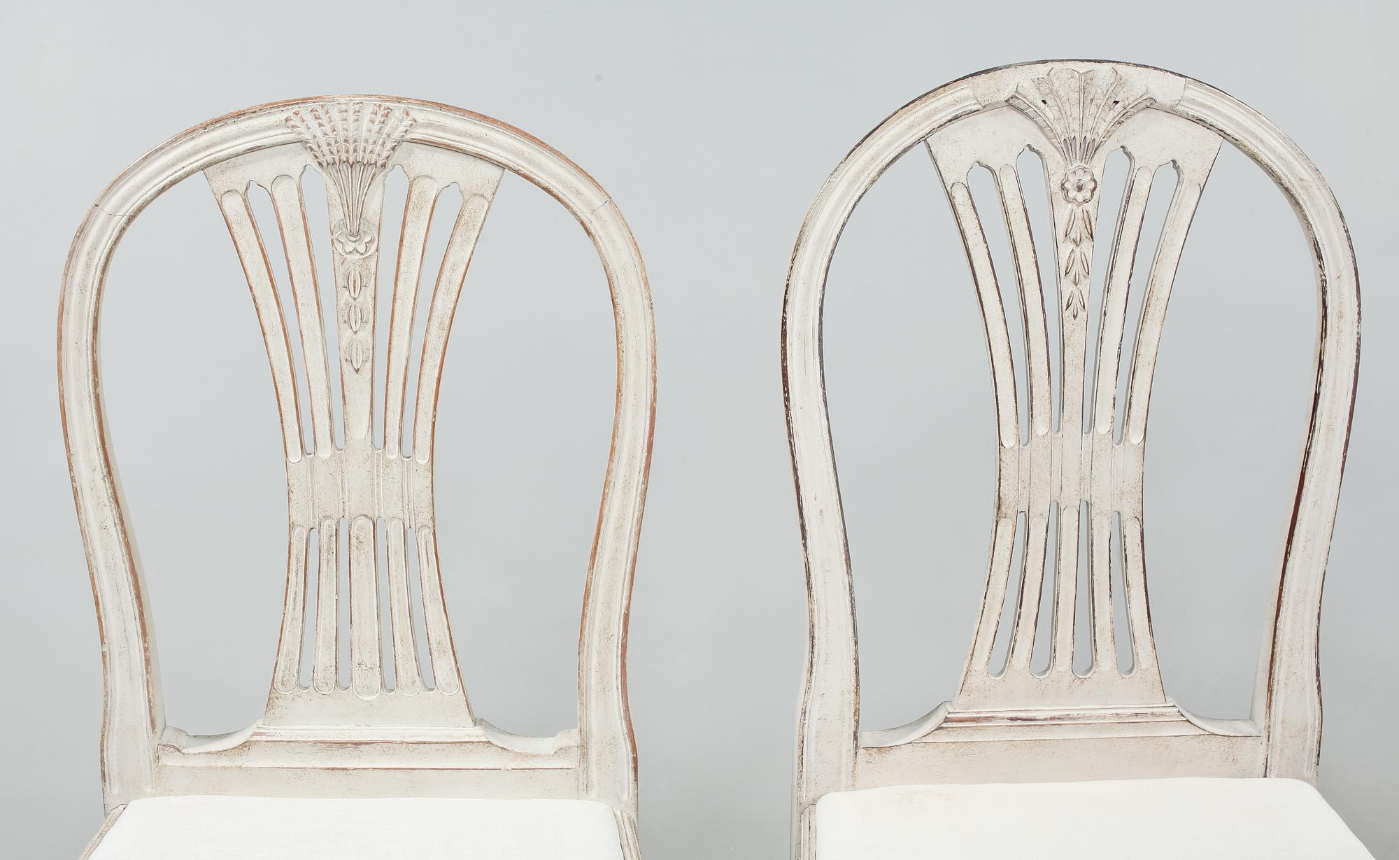 MATSALSMÖBLEMANG, 9 delar, gustaviansk stil, 1900-talets andra hälft.