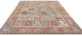 A silk Kashmir carpet, c 316 x 213 cm.