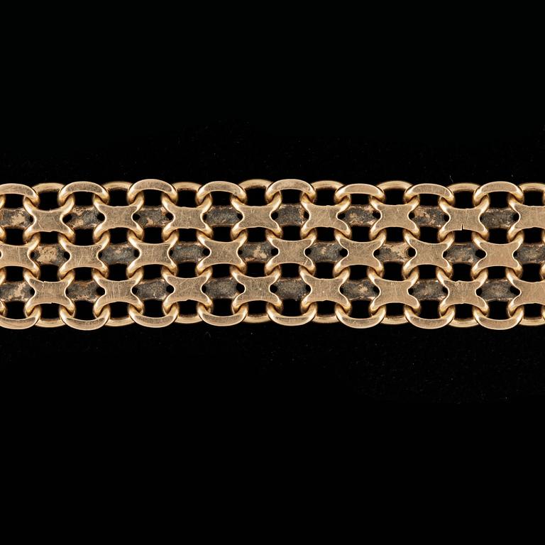 ARMBAND, 18k guld. BHG, Stockholm, 1957. Vikt 14,7g.
