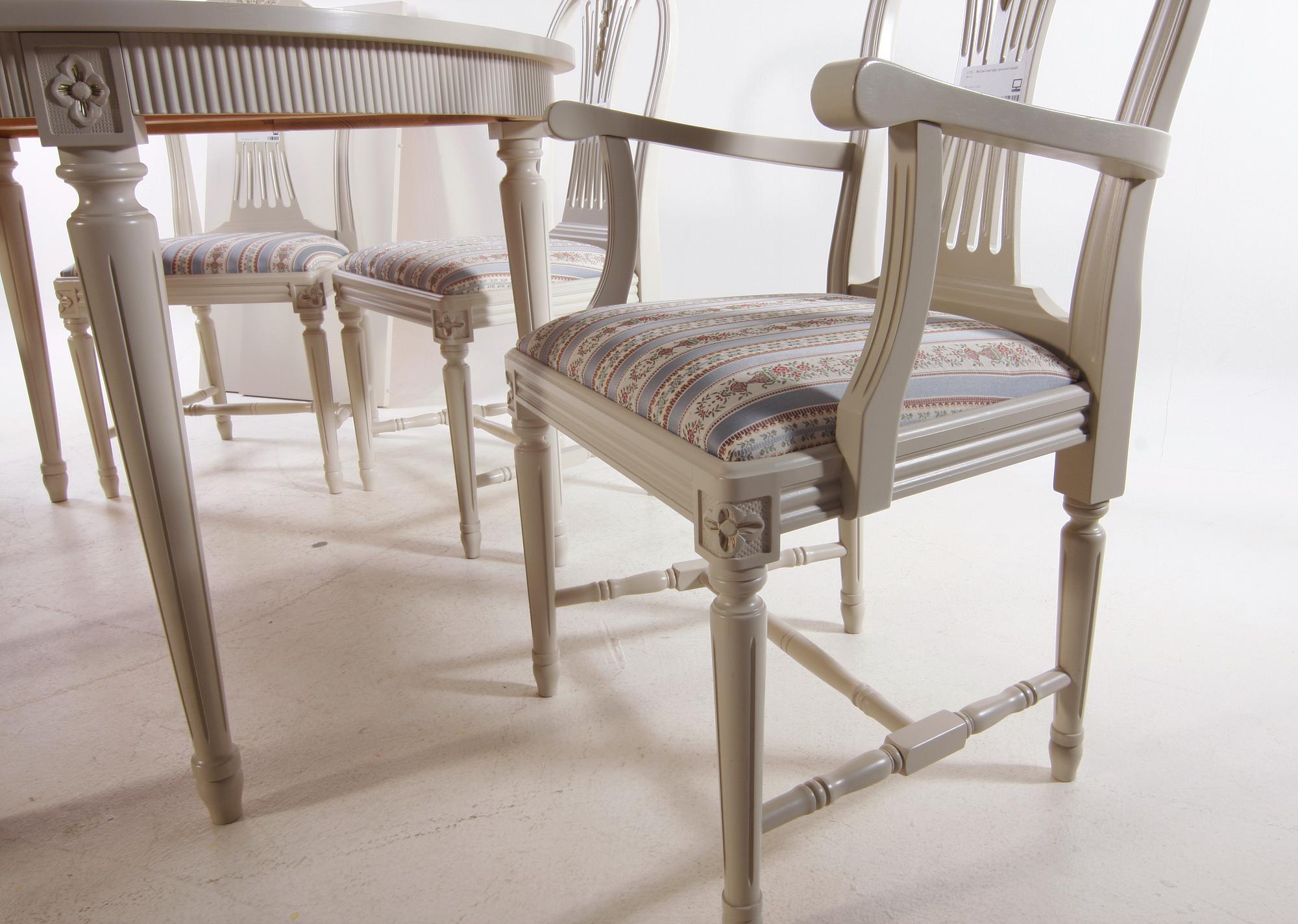 MATSALSGRUPP, 7 delar, gustaviansk stil.