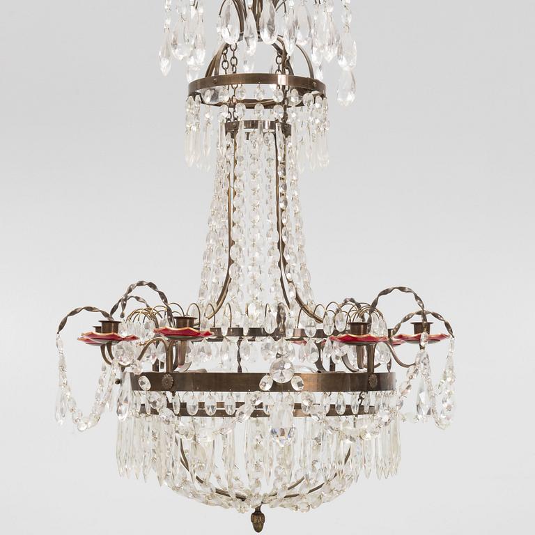 An Empire style chandelier, first half of the 20th Century.