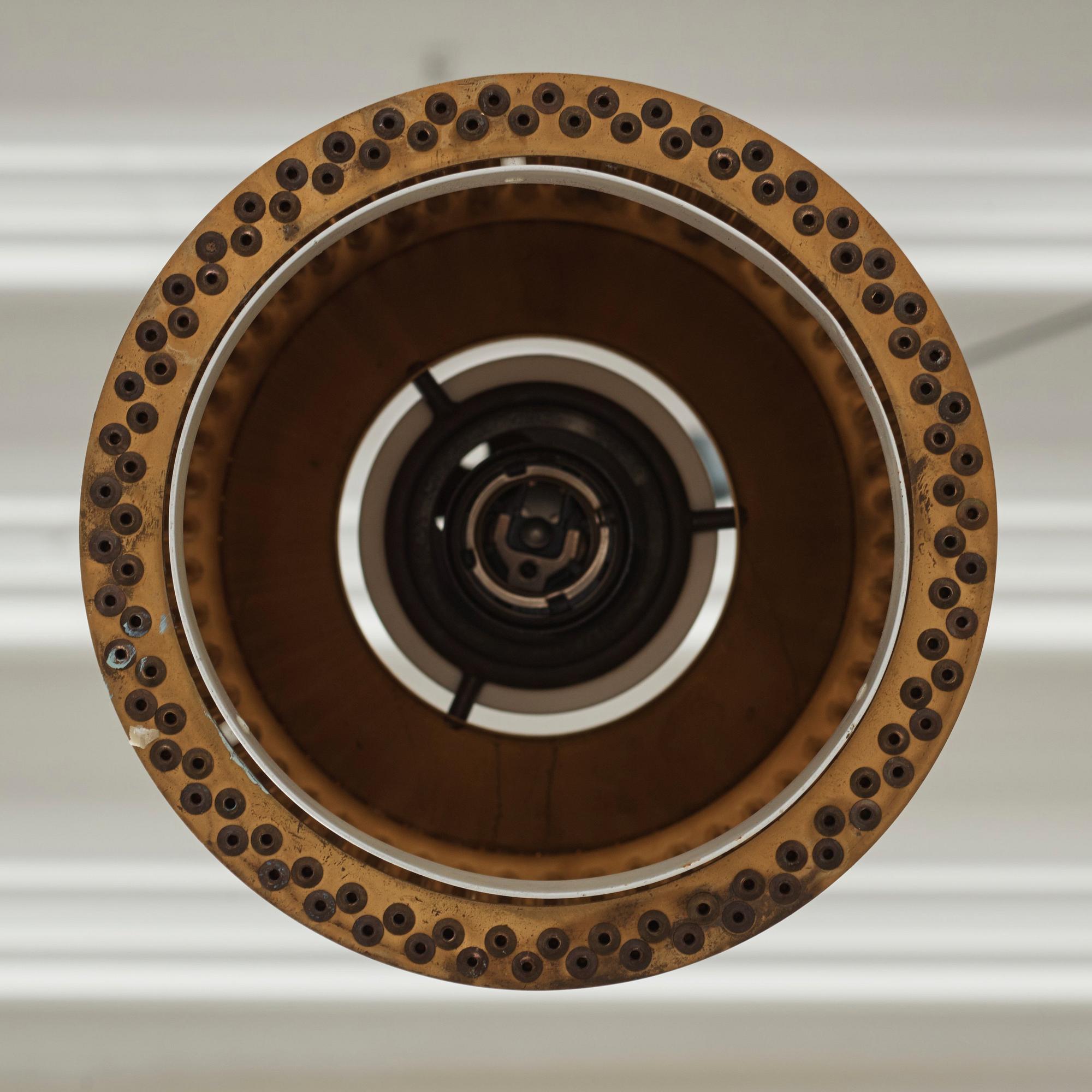 Alvar Aalto, a pair of ceiling lamps, model "A 111", Valaistustyö, Finland, 1950s.