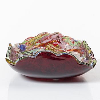 Fat, glas, sk "Tutti Frutti", Murano, Italien, 1950-60-tal.