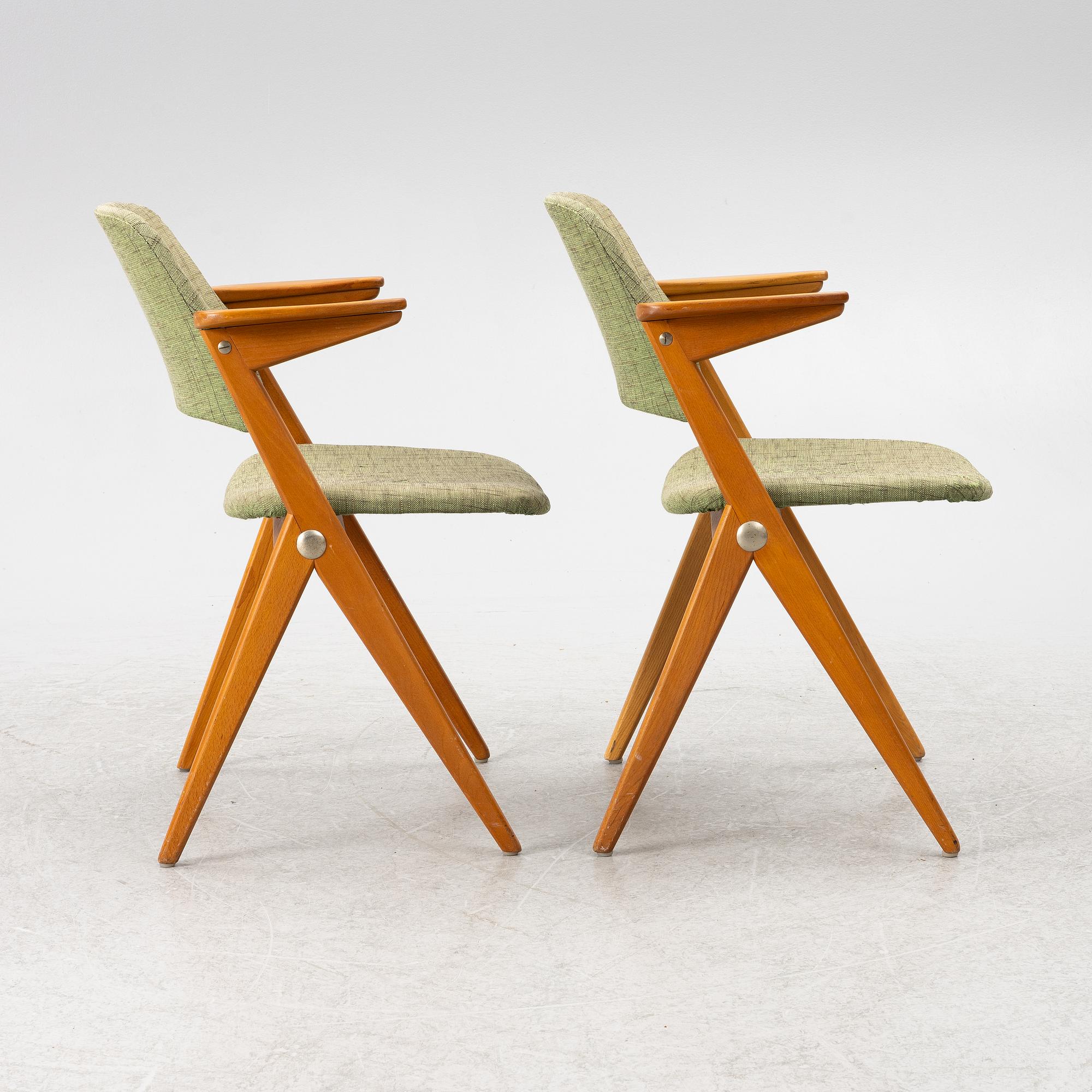 Bengt Ruda, a pair of armchairs, from the Triva series, Nordiska Kompaniet mid 20th Century.