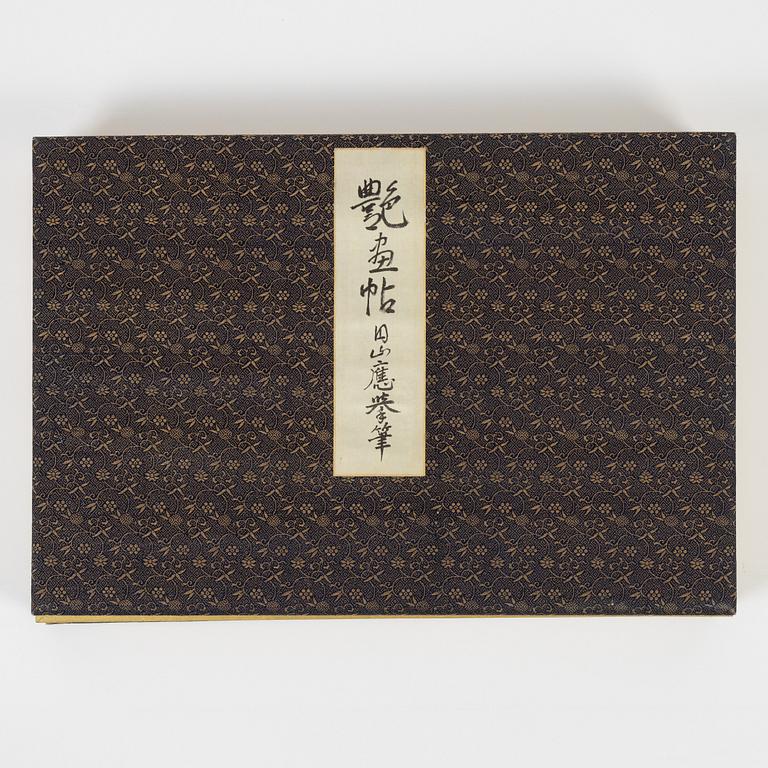 A Japanese Shunga album, ink an colour on silk, Japan, Meiji period (1868-1912).