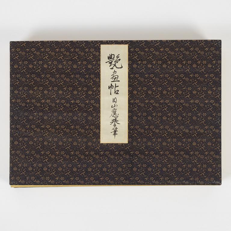 A Japanese Shunga album, ink an colour on silk, Japan, Meiji period (1868-1912).